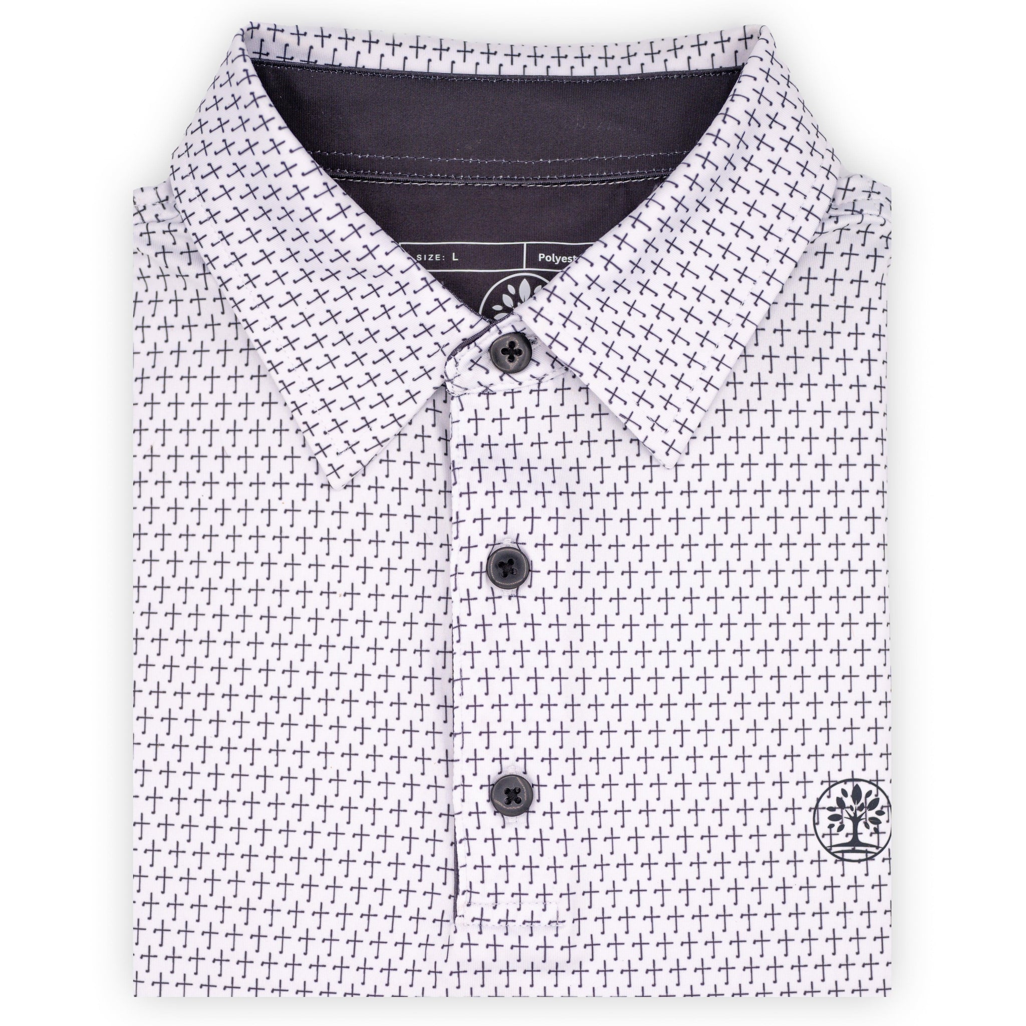 The Cross Christian Golf Polo - Black