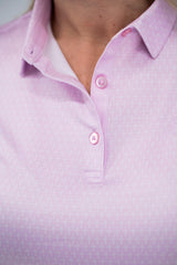 Women’s Cross Pink Christian Golf Polo