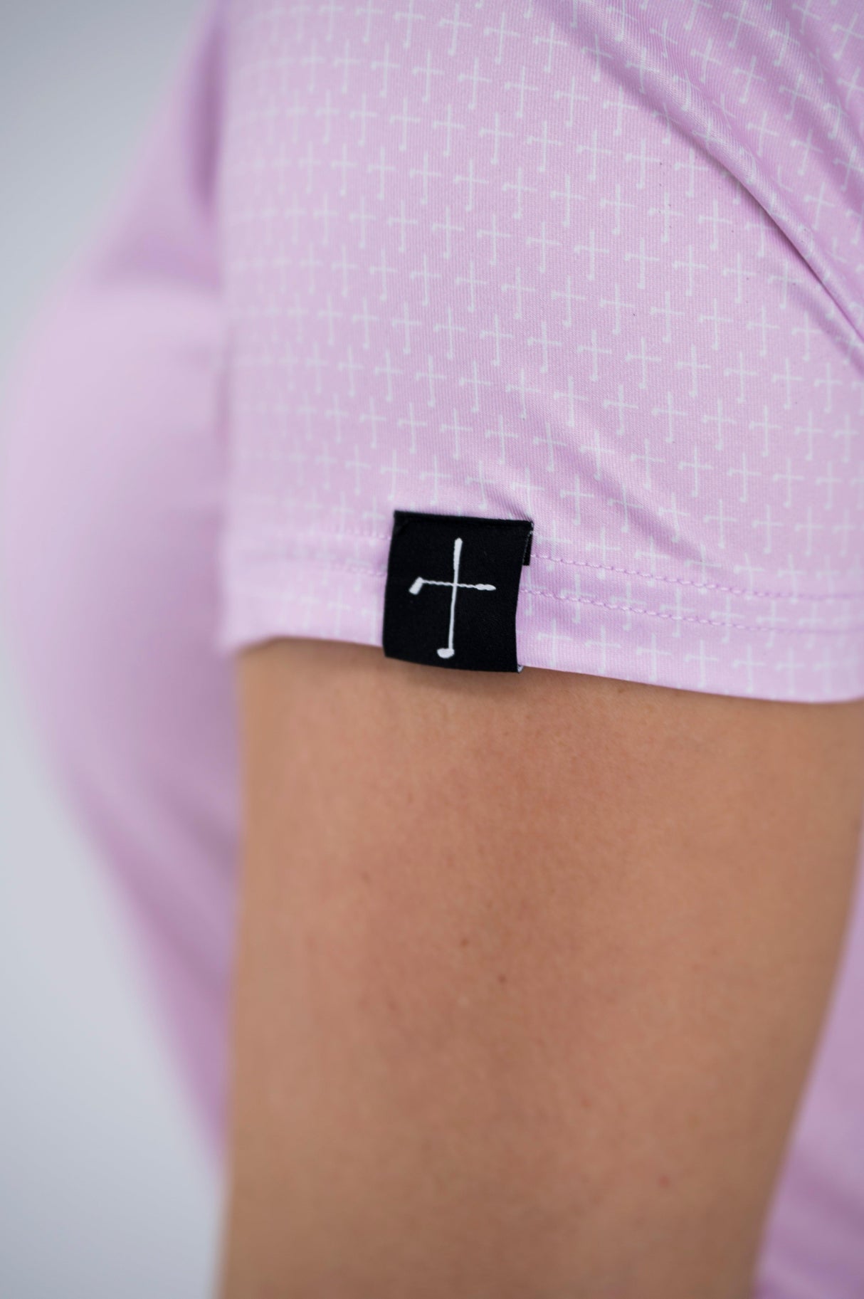 Women’s Cross Pink Christian Golf Polo