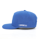 Patch Snapback Perforated Hat - Blue