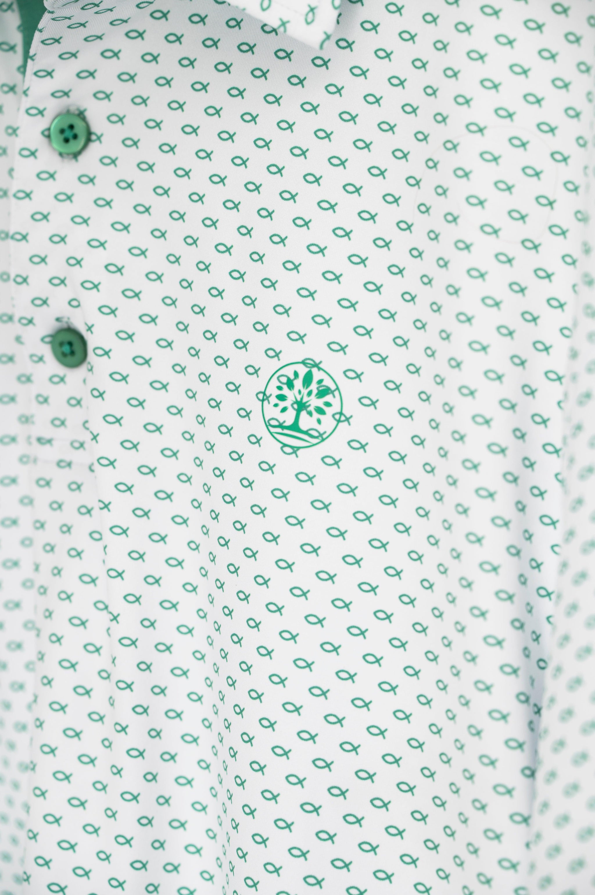 Fishers of Men Christian Golf Polo - Green