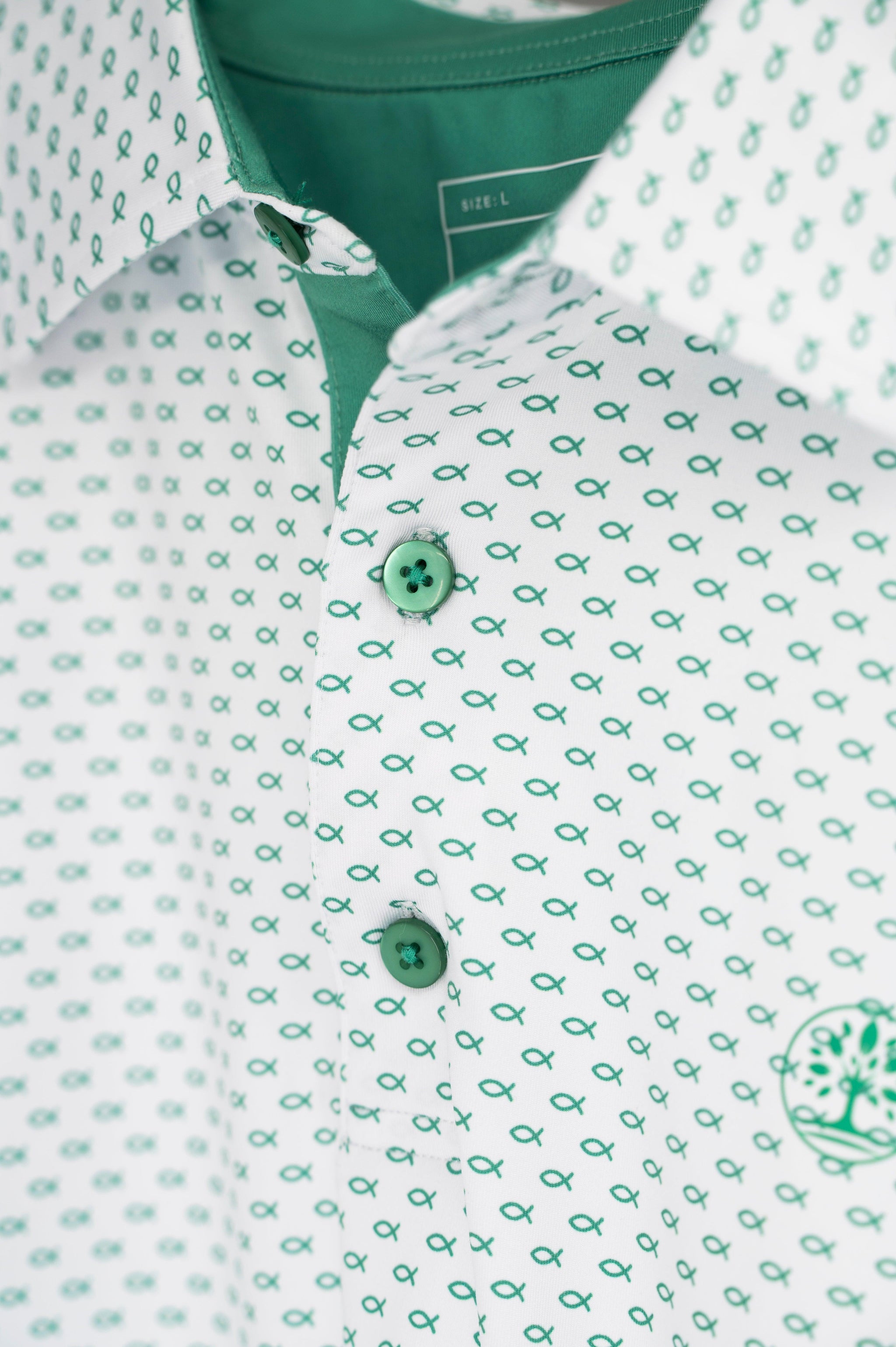 Fishers of Men Christian Golf Polo - Green