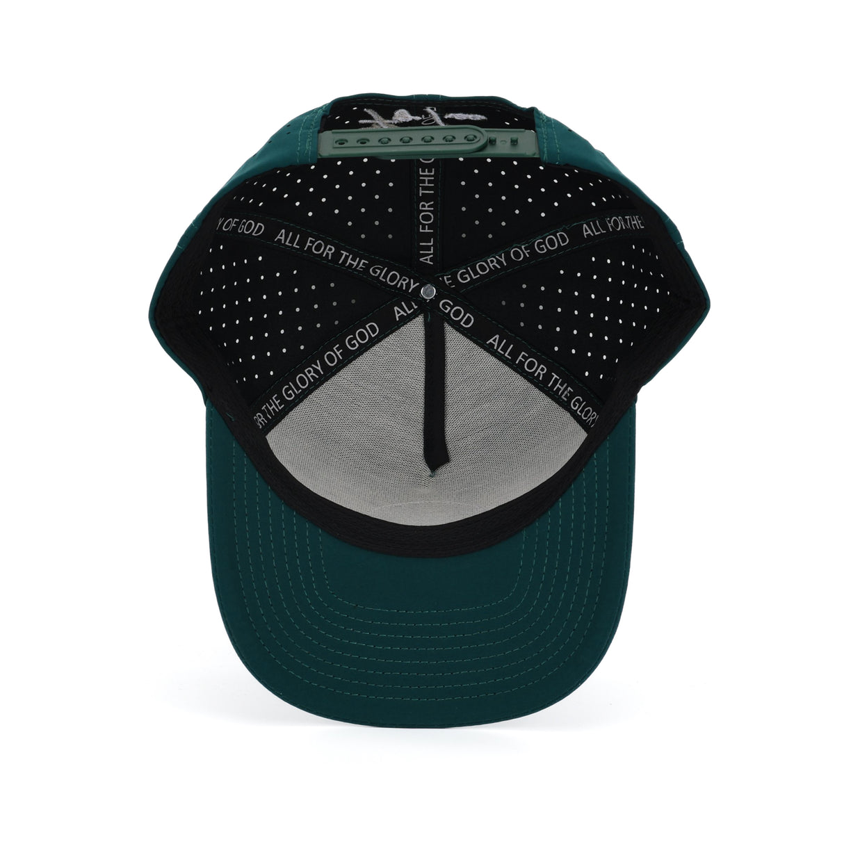 Patch Snapback Perforated Hat - Forest Green