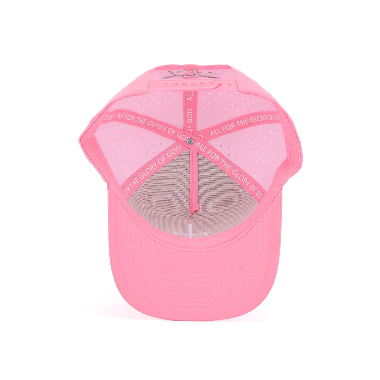 Club Cross Snapback Perforated Hat - Pink