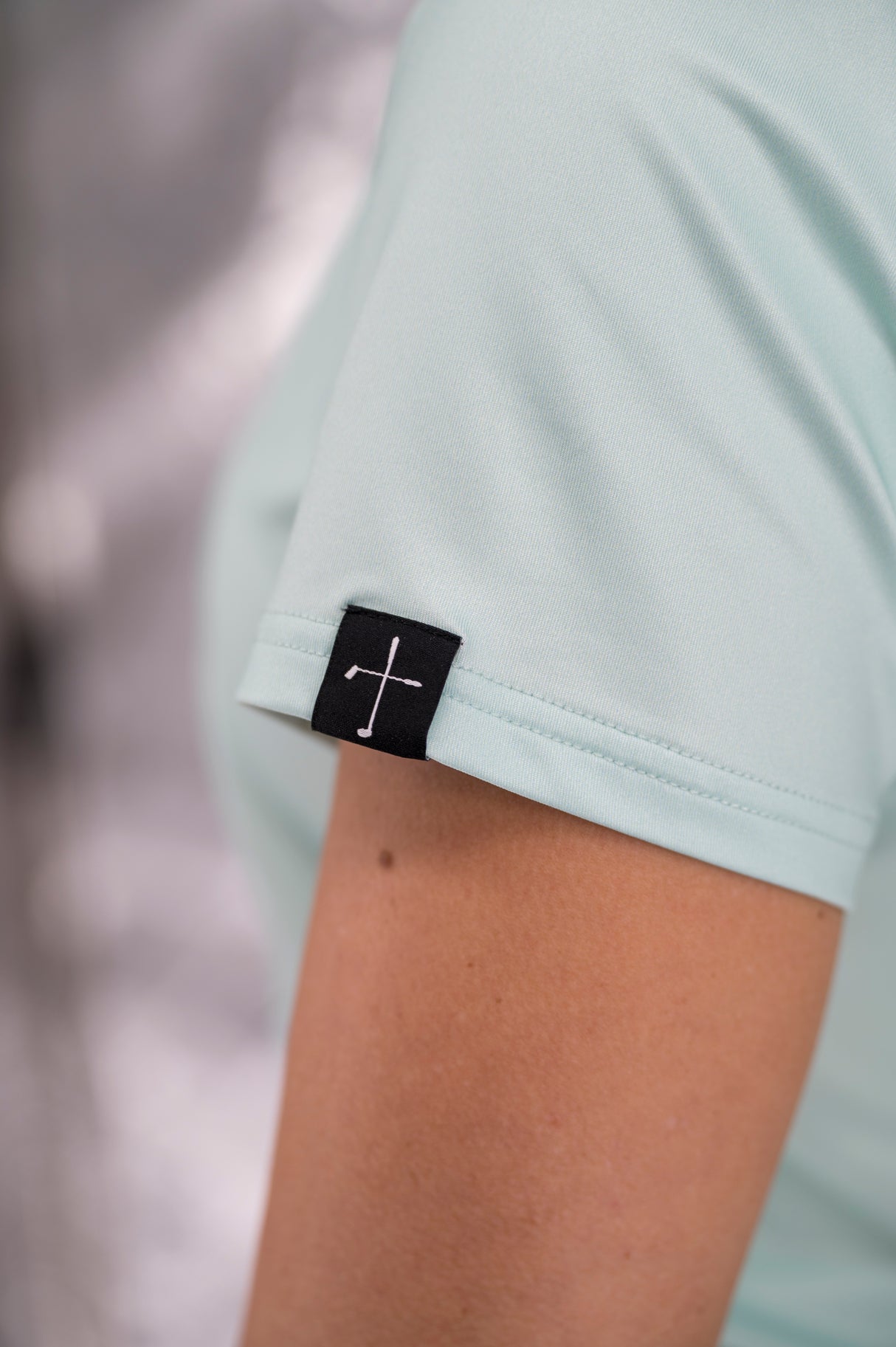 Women’s Solid Cross  Polo - Mint