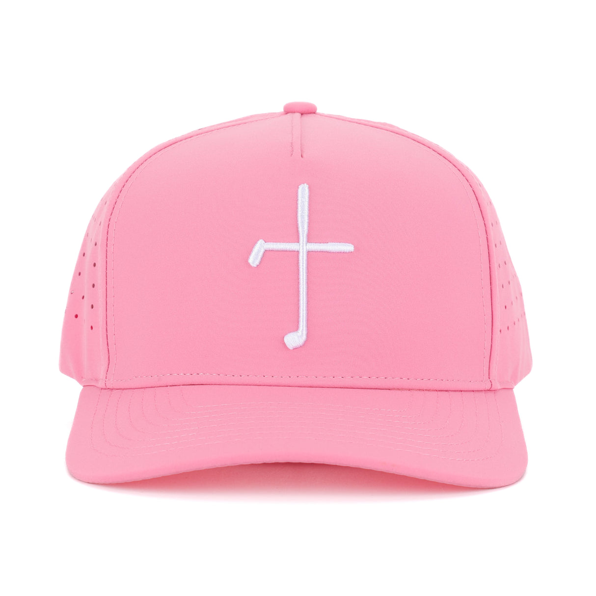 Club Cross Snapback Perforated Hat - Pink