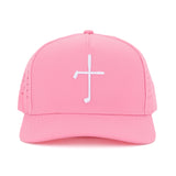 Club Cross Snapback Perforated Hat - Pink