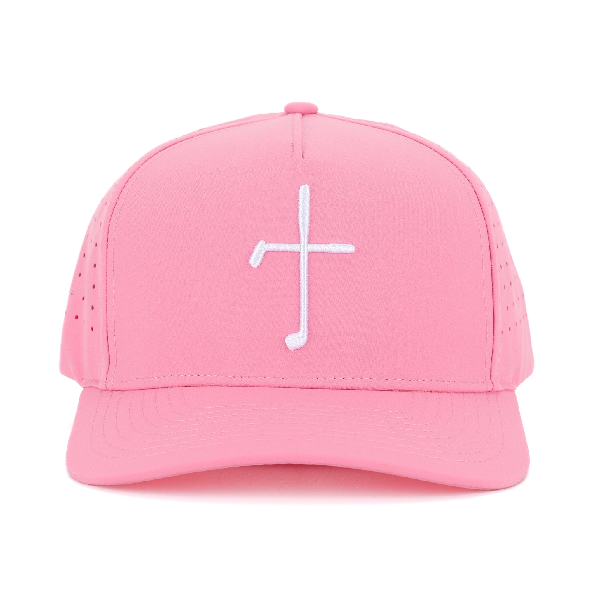 Club Cross Snapback Perforated Hat - Pink