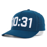 10:31 Snapback Perforated Hat - Navy Blue