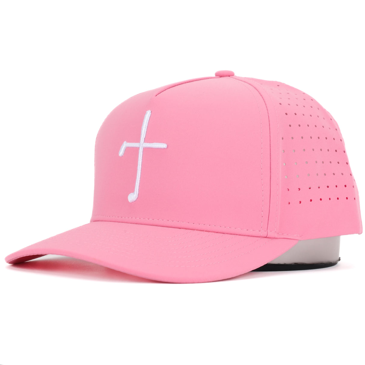 Club Cross Snapback Perforated Hat - Pink