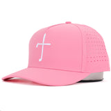 Club Cross Snapback Perforated Hat - Pink