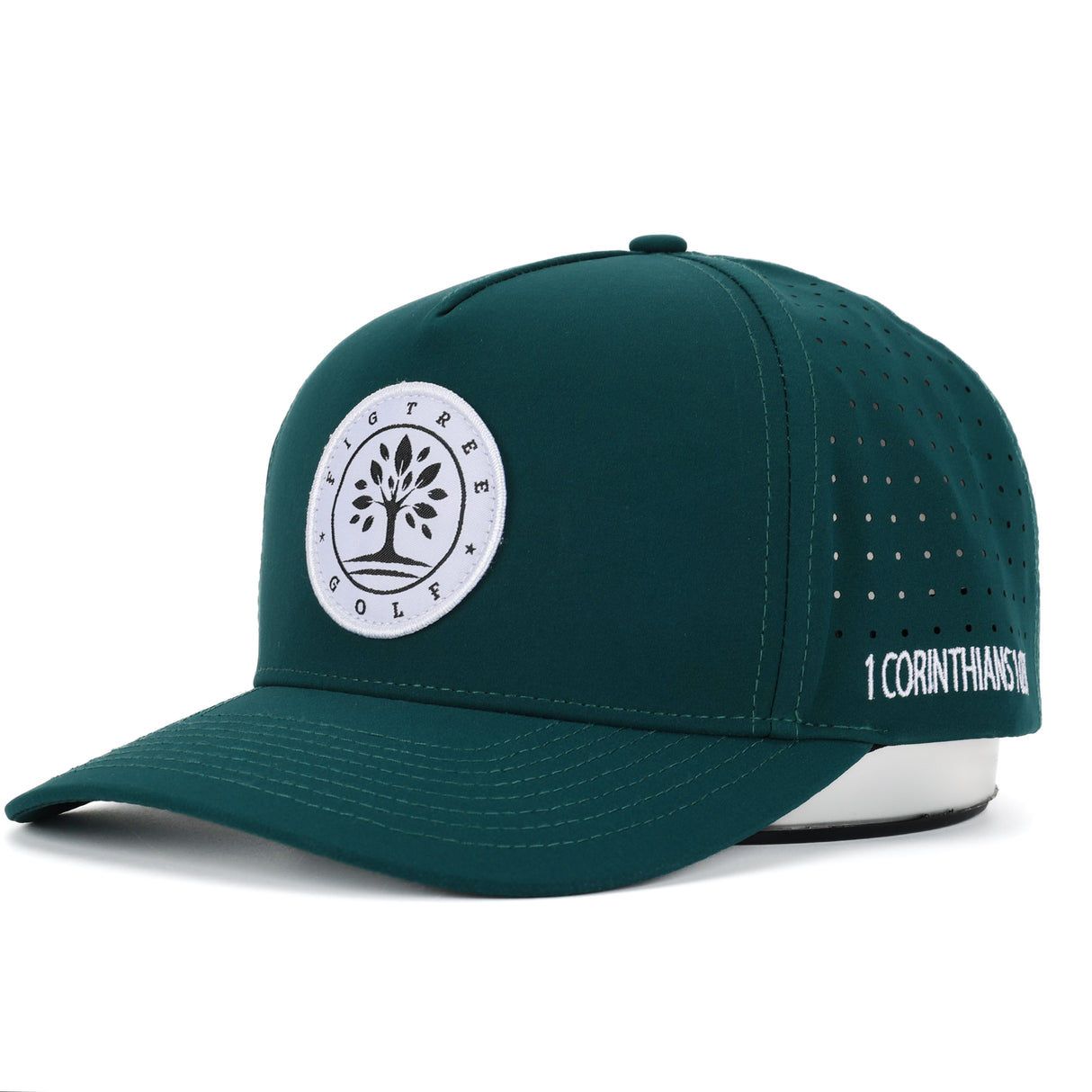 Patch Snapback Perforated Hat - Forest Green