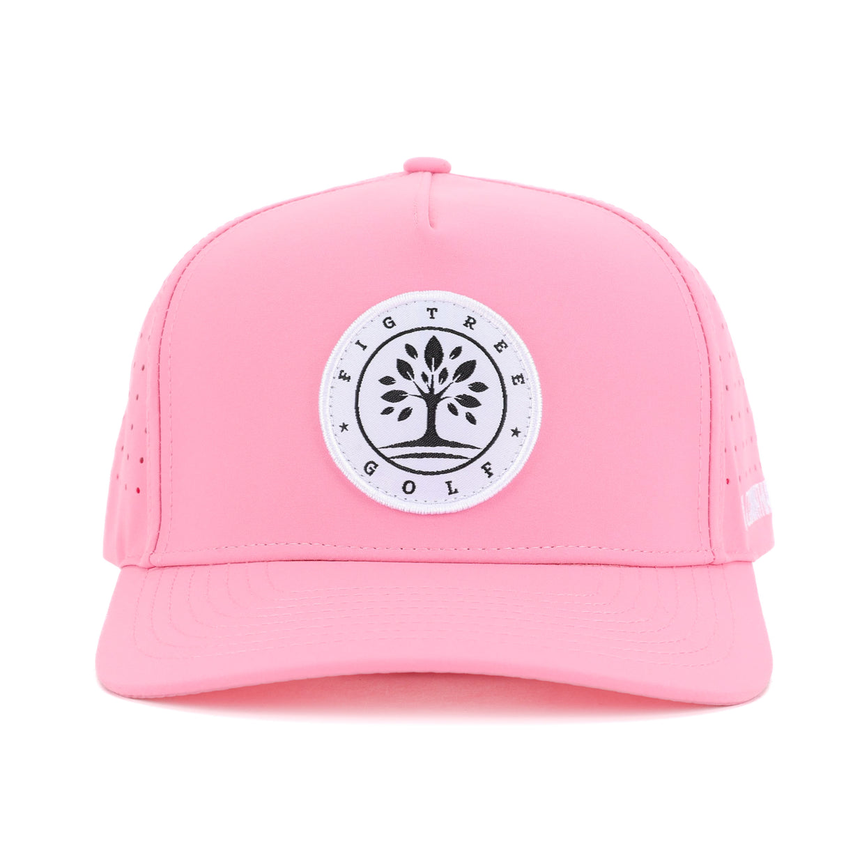 Patch Snapback Perforated Hat - Pink