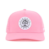 Patch Snapback Perforated Hat - Pink