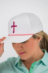 Fig Tree “Freedom” Rope Hat – White with Red & Blue Cross