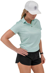 Women’s Solid Cross  Polo - Mint